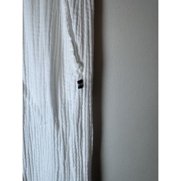 Sol Los Angeles Cotton Crepe Wide Leg Pants White XS - Picture 10 of 13